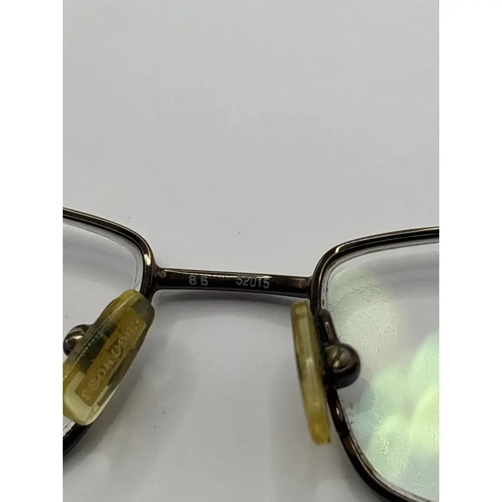 Hugo Boss Semi Rimless Eyeglasses Frames Brown Tortoise Rectangular Optical